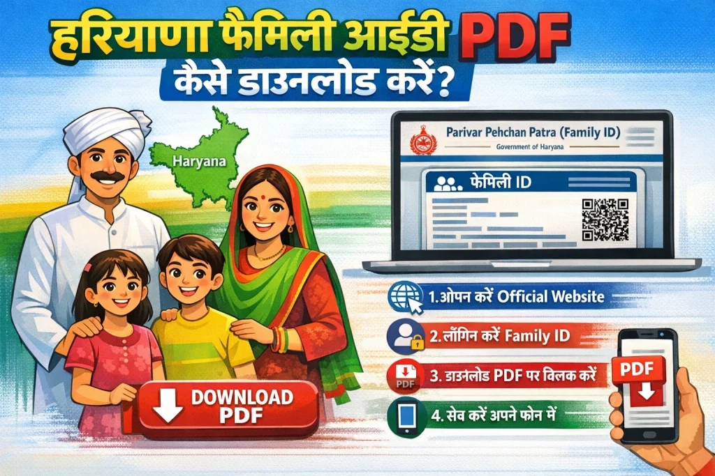 हरियाणा फैमिली आईडी PDF कैसे डाउनलोड करें