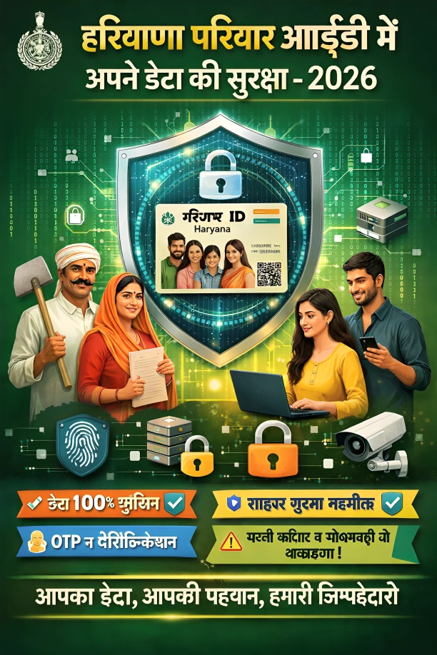 हरियाणा परिवार आईडी में अपने डेटा की सुरक्षा - 2026